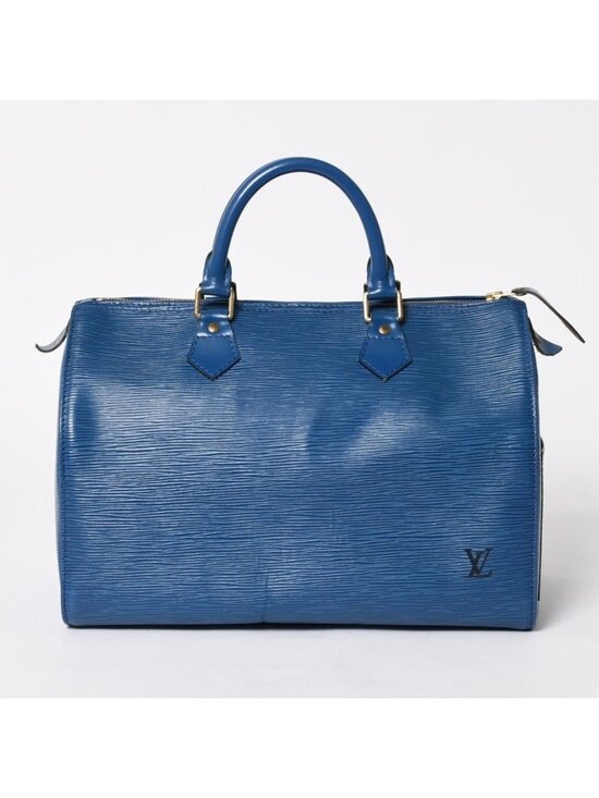 Louis Vuitton Handbags - Louis Vuitton Speedy 30 Epi Boston Bag Leather Toledo Blue Gold